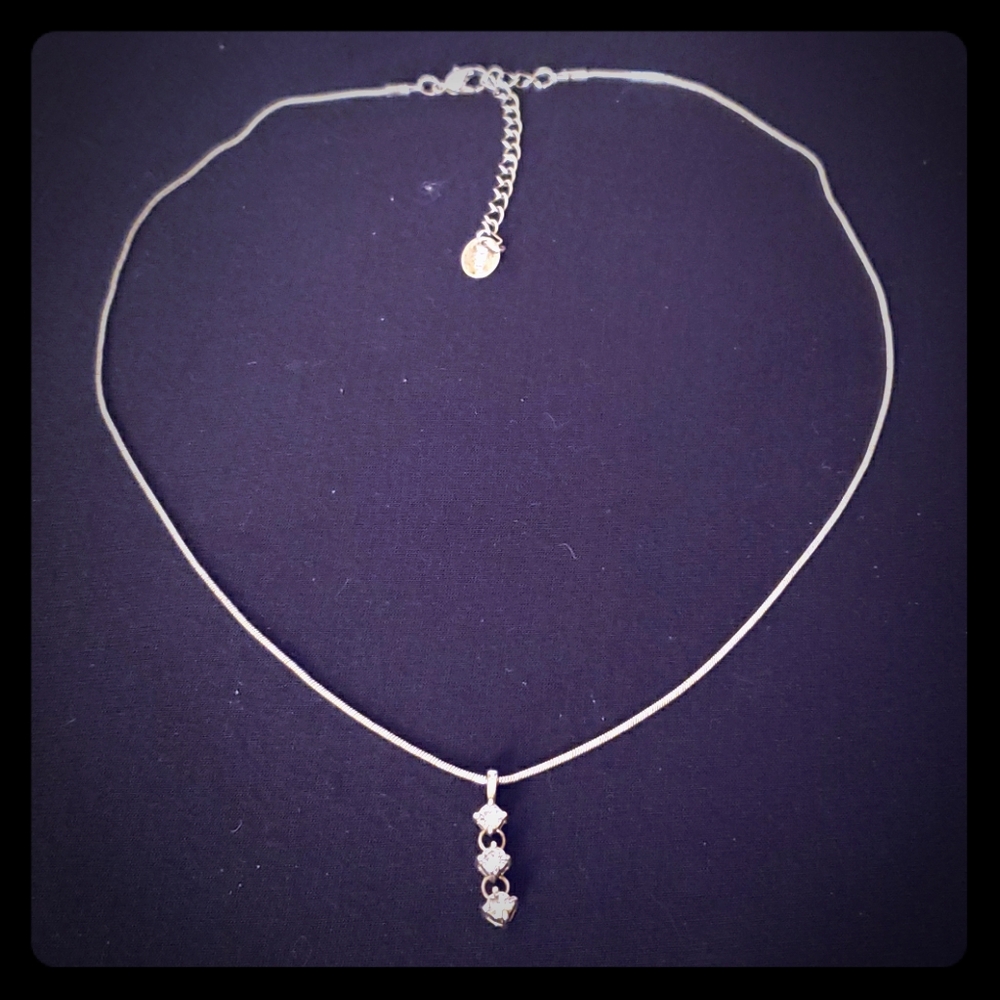 Only $12 FLASH SALE! Silver 3-stone Necklace